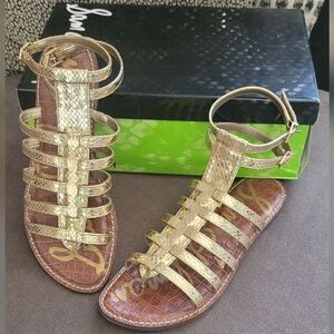 Sam Edelman Gold Strappy Sandals